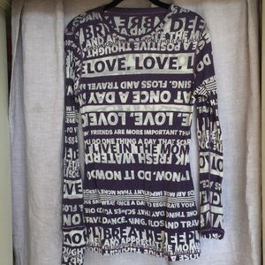 Lululemon long sleeve purple and white shirt.